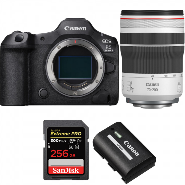 Canon EOS R5 Mark II + RF 70-200mm f/4 L IS USM + 1 SanDisk 256GB Extreme PRO UHS-II SDXC 300 MB/s + 1 Canon LP-E6P-1