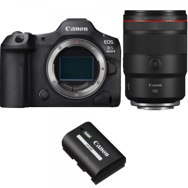 Canon EOS R5 Mark II + RF 135mm f/1.8 L IS USM + 1 Canon LP-E6P-1