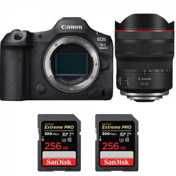 Canon EOS R5 Mark II + RF 10-20mm f/4 L IS STM + 2 SanDisk 256GB Extreme PRO UHS-II SDXC 300 MB/s-1
