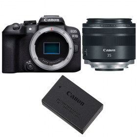 Camara Canon EOS R10 + RF 35 mm F1.8 IS Macro STM + 1 Canon LP-E17-1
