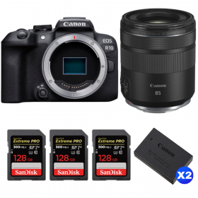 Canon EOS R10 + RF 85 mm F2 Macro IS STM + 3 SanDisk 128GB Extreme PRO UHS-II SDXC 300 MB/s + 2 Canon LP-E17-1