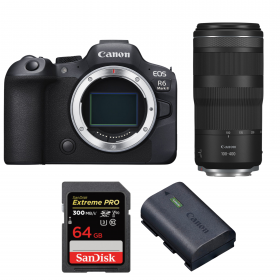 Canon EOS R6 Mark II + RF 100-400mm f/5.6-8 IS USM + 1 SanDisk 64GB Extreme PRO UHS-II SDXC 300 MB/s + 1 Canon LP-E6NH-1