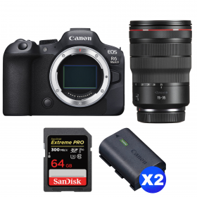 Canon EOS R6 Mark II + RF 15-35mm f/2.8 L IS USM + 1 SanDisk 64GB Extreme PRO UHS-II SDXC 300 MB/s + 2 Canon LP-E6NH-1