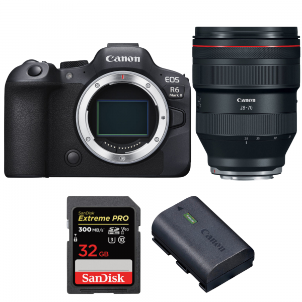 Canon EOS R6 Mark II + RF 28-70mm f/2 L USM + 1 SanDisk 32GB Extreme PRO UHS-II SDXC 300 MB/s + 1 Canon LP-E6NH-1