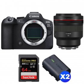 Canon EOS R6 Mark II + RF 85mm f/1.2 L USM + 1 SanDisk 64GB Extreme PRO UHS-II SDXC 300 MB/s + 2 Canon LP-E6NH-1