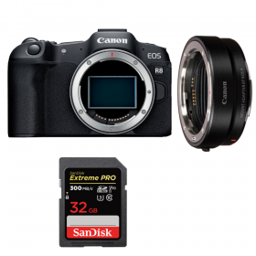 Canon EOS R8 + EF-EOS R + 1 SanDisk 32GB Extreme PRO UHS-II SDXC 300 MB/s-1
