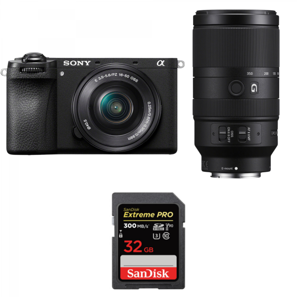 Sony A6700 + 16-50mm f/3.5-5.6 OSS + 70-350mm f/4.5-6.3 G OSS + 1 SanDisk 32GB Extreme PRO UHS-II SDXC 300 MB/s-1