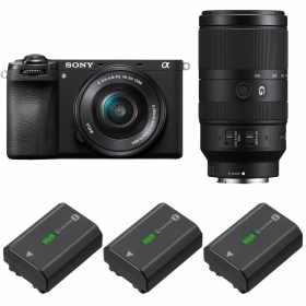 Sony A6700 + 16-50mm f/3.5-5.6 OSS + 70-350mm f/4.5-6.3 G OSS + 3 Sony NP-FZ100-1