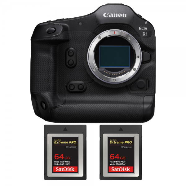Canon EOS R1 + 2 SanDisk 64GB Extreme PRO CFexpress Type B-1