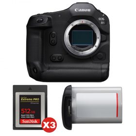 Canon EOS R1 + 3 SanDisk 512GB Extreme PRO CFexpress Type B + Canon LP-E19-1