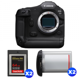 Canon EOS R1 + 2 SanDisk 64GB Extreme PRO CFexpress Type B + 2 Canon LP-E19-1