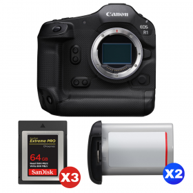 Canon EOS R1 + 3 SanDisk 64GB Extreme PRO CFexpress Type B + 2 Canon LP-E19-1