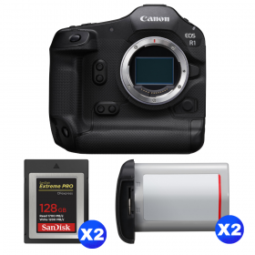 Canon EOS R1 + 2 SanDisk 128GB Extreme PRO CFexpress Type B + 2 Canon LP-E19-1