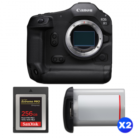Canon EOS R1 + 1 SanDisk 256GB Extreme PRO CFexpress Type B + 2 Canon LP-E19-1