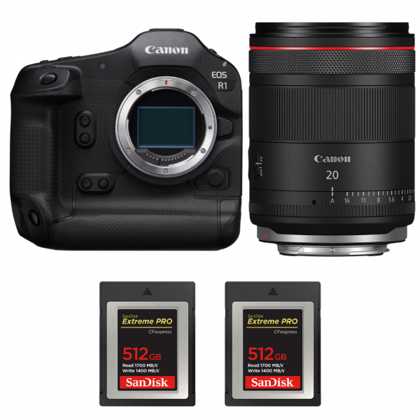 Canon EOS R1 + RF 20mm f/1.4 L VCM + 2 SanDisk 512GB Extreme PRO CFexpress Type B-1
