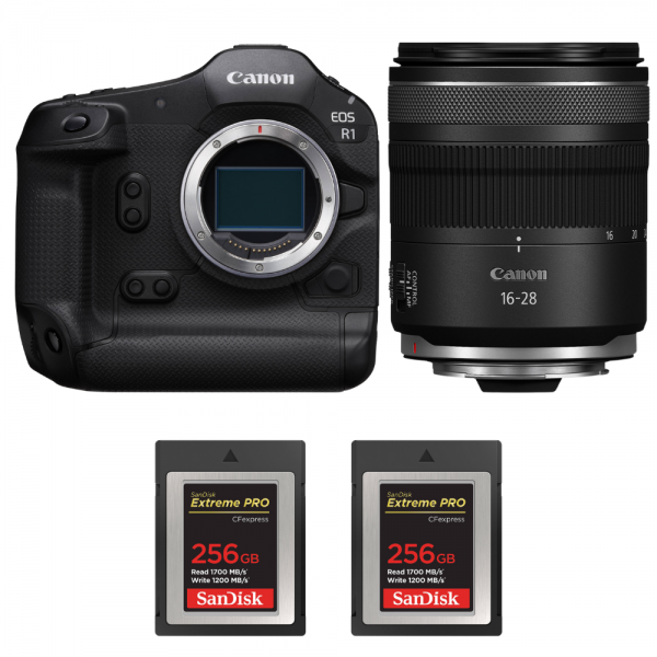 Canon EOS R1 + RF 16-28mm f/2.8 IS STM + 2 SanDisk 256GB Extreme PRO CFexpress Type B-1
