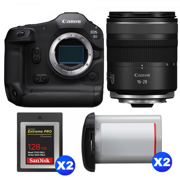 Canon EOS R1 + RF 16-28mm f/2.8 IS STM + 2 SanDisk 128GB Extreme PRO CFexpress Type B + 2 Canon LP-E19-1