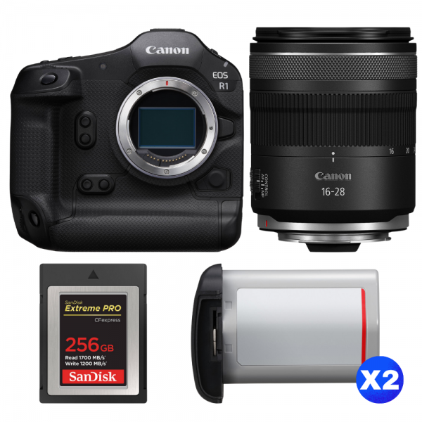 Canon EOS R1 + RF 16-28mm f/2.8 IS STM + 1 SanDisk 256GB Extreme PRO CFexpress Type B + 2 Canon LP-E19-1