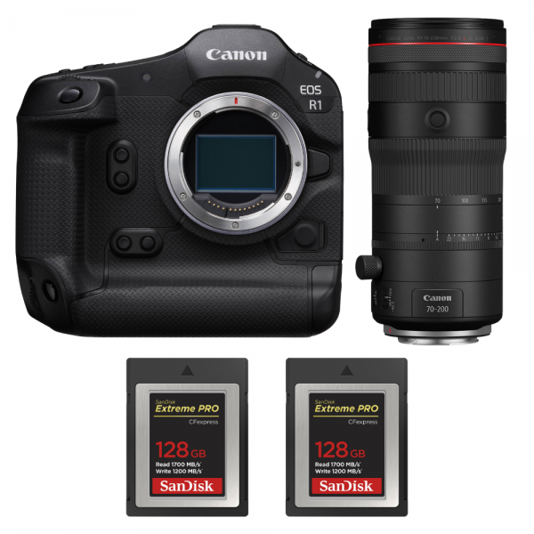 Canon EOS R1 + RF 70-200mm f/2.8 L IS USM Z Black + 2 SanDisk 128GB Extreme PRO CFexpress Type B-1