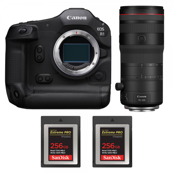 Canon EOS R1 + RF 70-200mm f/2.8 L IS USM Z Negro + 2 SanDisk 256GB Extreme PRO CFexpress Type B-1