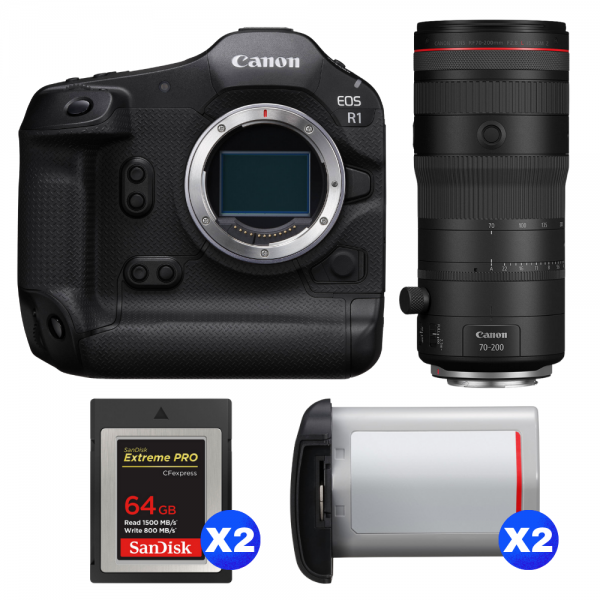 Canon EOS R1 + RF 70-200mm f/2.8 L IS USM Z Black + 2 SanDisk 64GB Extreme PRO CFexpress Type B + 2 Canon LP-E19-1