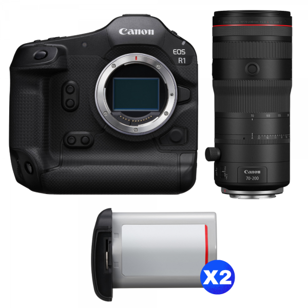 Canon EOS R1 + RF 70-200mm f/2.8 L IS USM Z Negro + 2 Canon LP-E19-1