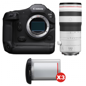 Canon EOS R1 + RF 70-200mm f/2.8 L IS USM Z Blanco + 3 Canon LP-E19-1