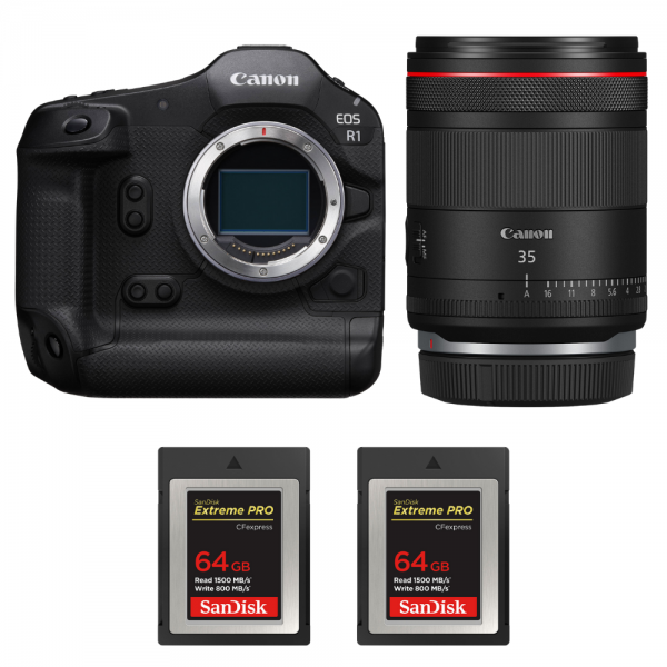 Canon EOS R1 + RF 35mm f/1.4 L VCM + 2 SanDisk 64GB Extreme PRO CFexpress Type B-1