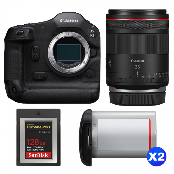 Canon EOS R1 + RF 35mm f/1.4 L VCM + 1 SanDisk 128GB Extreme PRO CFexpress Type B + 2 Canon LP-E19-1