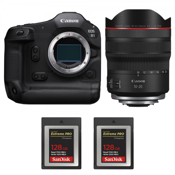 Canon EOS R1 + RF 10-20mm f/4 L IS STM + 2 SanDisk 128GB Extreme PRO CFexpress Type B-1