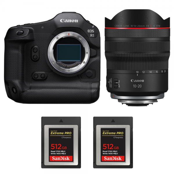 Canon EOS R1 + RF 10-20mm f/4 L IS STM + 2 SanDisk 512GB Extreme PRO CFexpress Type B-1
