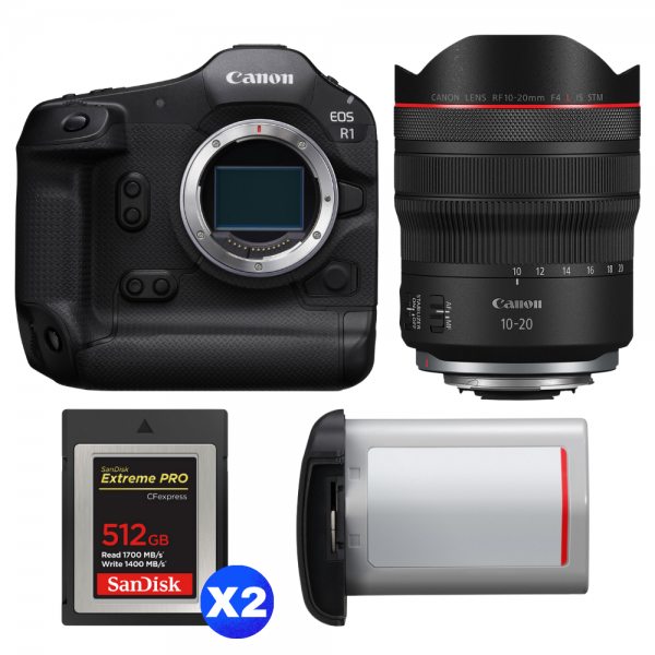 Canon EOS R1 + RF 10-20mm f/4 L IS STM + 2 SanDisk 512GB Extreme PRO CFexpress Type B + Canon LP-E19-1