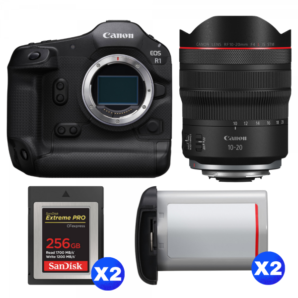 Canon EOS R1 + RF 10-20mm f/4 L IS STM + 2 SanDisk 256GB Extreme PRO CFexpress Type B + 2 Canon LP-E19-1
