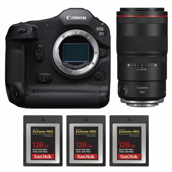 Canon EOS R1 + RF 100mm f/2.8 L Macro IS USM + 3 SanDisk 128GB Extreme PRO CFexpress Type B-1