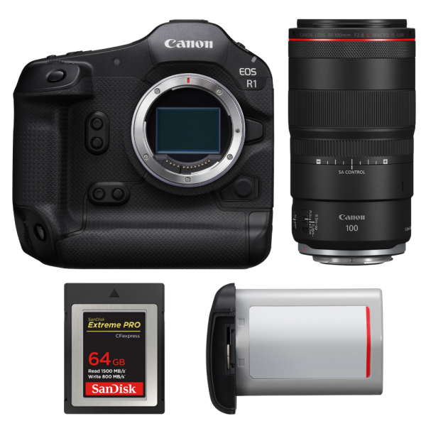 Canon EOS R1 + RF 100mm f/2.8 L Macro IS USM + 1 SanDisk 64GB Extreme PRO CFexpress Type B + Canon LP-E19-1