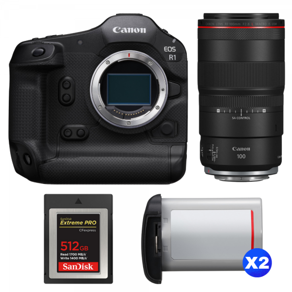 Canon EOS R1 + RF 100mm f/2.8 L Macro IS USM + 1 SanDisk 512GB Extreme PRO CFexpress Type B + 2 Canon LP-E19-1