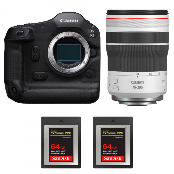 Canon EOS R1 + RF 70-200mm f/4 L IS USM + 2 SanDisk 64GB Extreme PRO CFexpress Type B-1