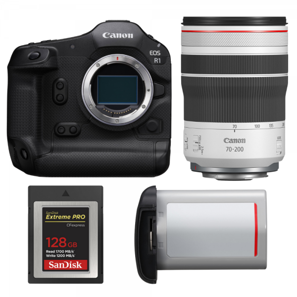 Canon EOS R1 + RF 70-200mm f/4 L IS USM + 1 SanDisk 128GB Extreme PRO CFexpress Type B + Canon LP-E19-1