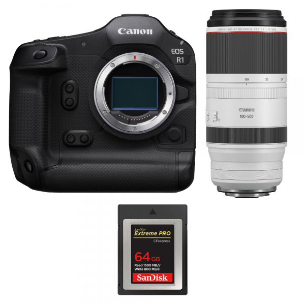 Canon EOS R1 + RF 100-500mm f/4.5-7.1 L IS USM + 1 SanDisk 64GB Extreme PRO CFexpress Type B-1