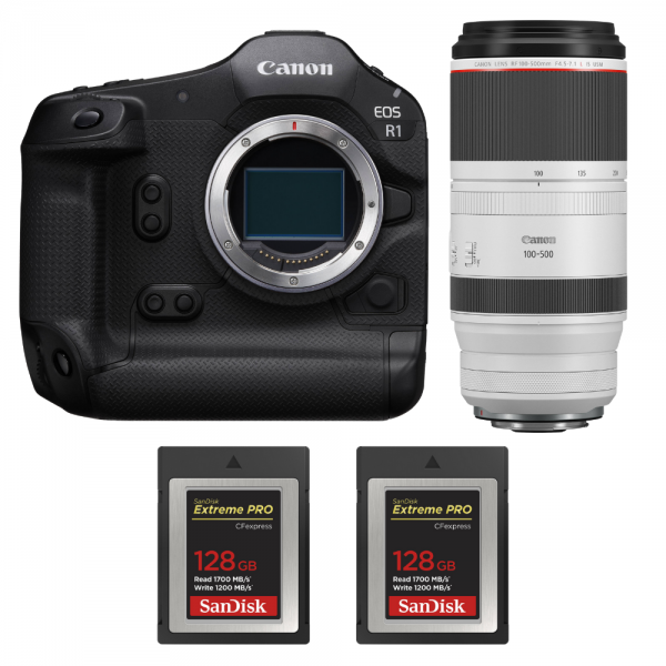 Canon EOS R1 + RF 100-500mm f/4.5-7.1 L IS USM + 2 SanDisk 128GB Extreme PRO CFexpress Type B-1
