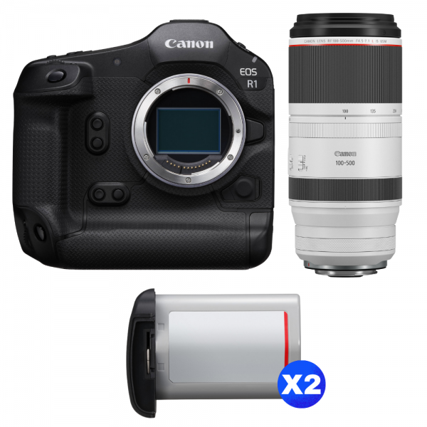 Canon EOS R1 + RF 100-500mm f/4.5-7.1 L IS USM + 2 Canon LP-E19-1
