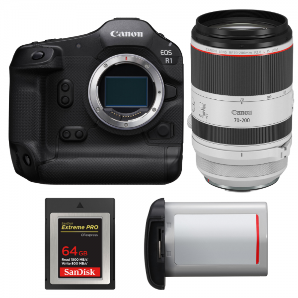 Canon EOS R1 + RF 70-200mm f/2.8 L IS USM + 1 SanDisk 64GB Extreme PRO CFexpress Type B + Canon LP-E19-1