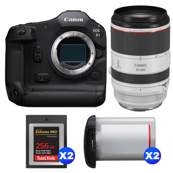 Canon EOS R1 + RF 70-200mm f/2.8 L IS USM + 2 SanDisk 256GB Extreme PRO CFexpress Type B + 2 Canon LP-E19-1