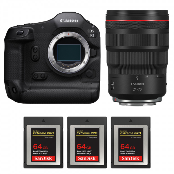 Canon EOS R1 + RF 24-70mm f/2.8 L IS USM + 3 SanDisk 64GB Extreme PRO CFexpress Type B-1