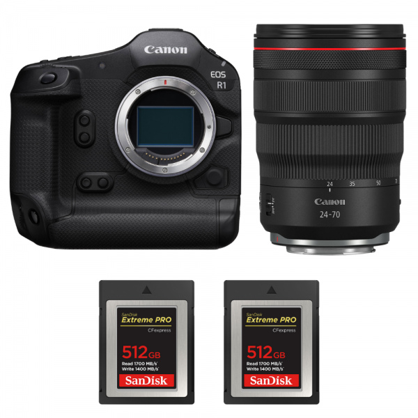 Canon EOS R1 + RF 24-70mm f/2.8 L IS USM + 2 SanDisk 512GB Extreme PRO CFexpress Type B-1