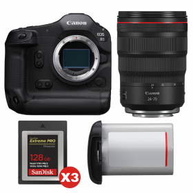 Canon EOS R1 + RF 24-70mm f/2.8 L IS USM + 3 SanDisk 128GB Extreme PRO CFexpress Type B + Canon LP-E19-1
