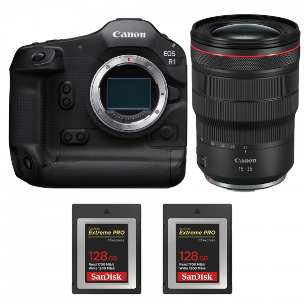 Canon EOS R1 + RF 15-35mm f/2.8 L IS USM + 2 SanDisk 128GB Extreme PRO CFexpress Type B-1