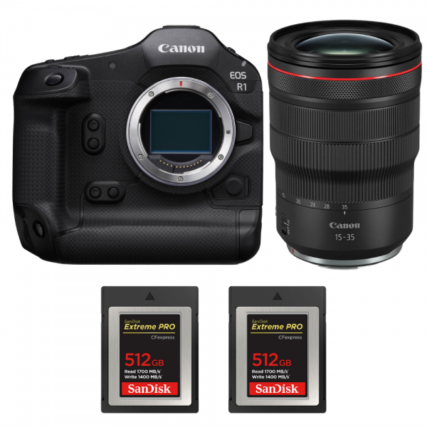Canon EOS R1 + RF 15-35mm f/2.8 L IS USM + 2 SanDisk 512GB Extreme PRO CFexpress Type B-1