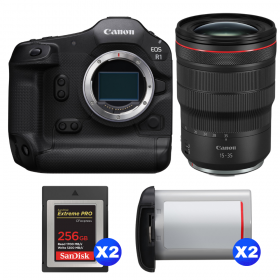 Canon EOS R1 + RF 15-35mm f/2.8 L IS USM + 2 SanDisk 256GB Extreme PRO CFexpress Type B + 2 Canon LP-E19-1