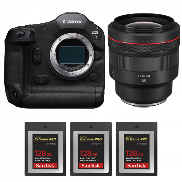 Canon EOS R1 + RF 85mm f/1.2 L USM + 3 SanDisk 128GB Extreme PRO CFexpress Type B-1